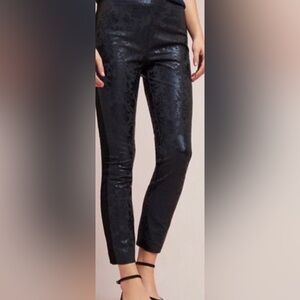 Anthropologie Essential skinny black floral pants size 2
